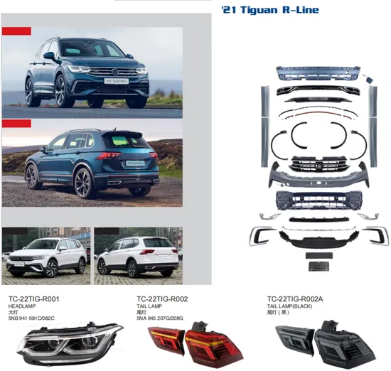 Body Parts/Headlights/Tail Lights/Bumper/Grille/Body Kits for VW Tiguan /T