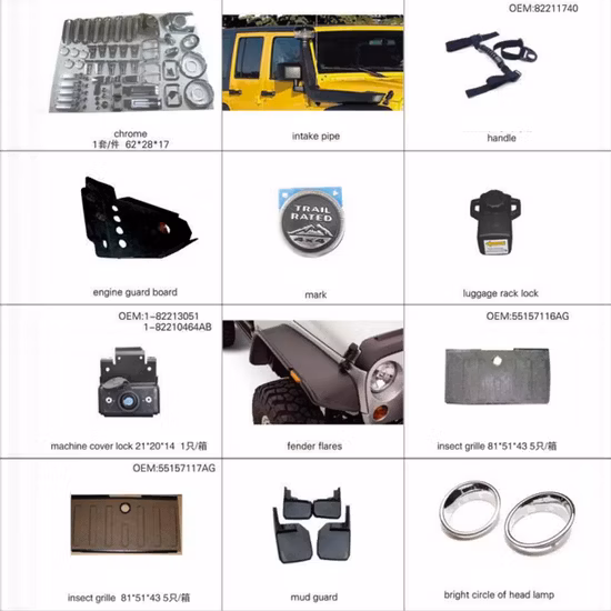4X4 Auto Parts for Jeep Wrangler Jk Jl Grand Cherokee Gladiator Renegade Cherokee Compass Liberty